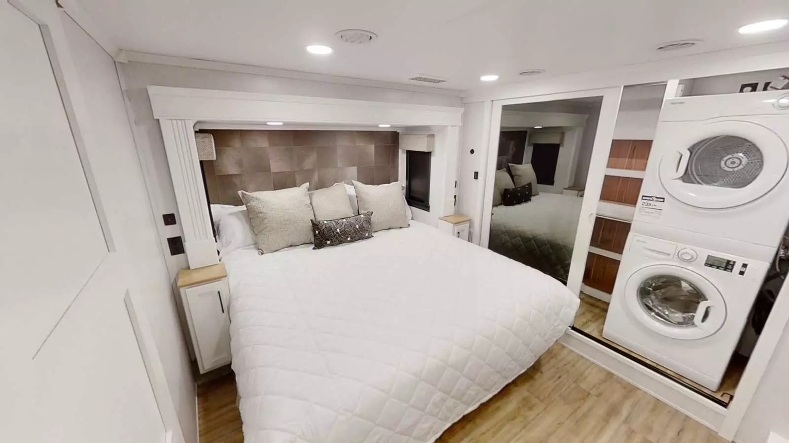 Travel trailers with front bedroom